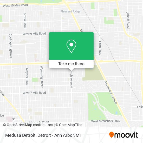 Mapa de Medusa Detroit