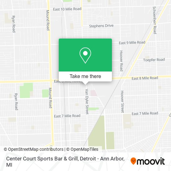 Center Court Sports Bar & Grill map
