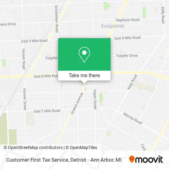 Customer First Tax Service map