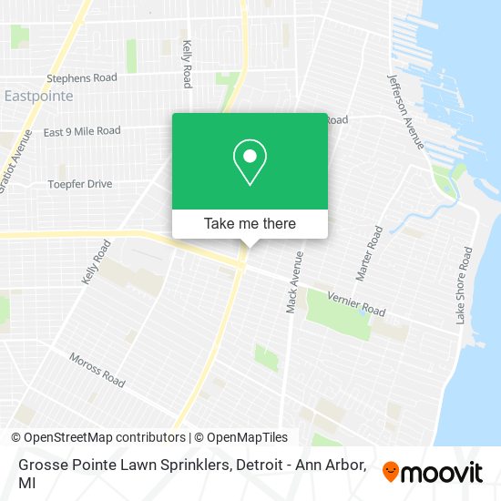 Grosse Pointe Lawn Sprinklers map