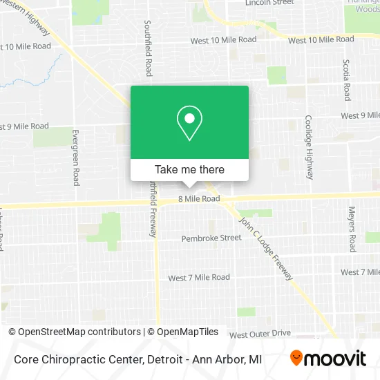 Core Chiropractic Center map