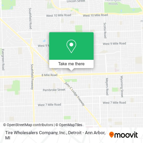 Mapa de Tire Wholesalers Company, Inc.