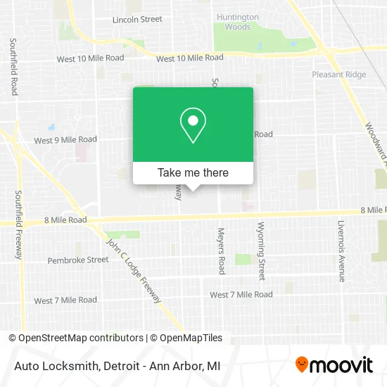 Auto Locksmith map