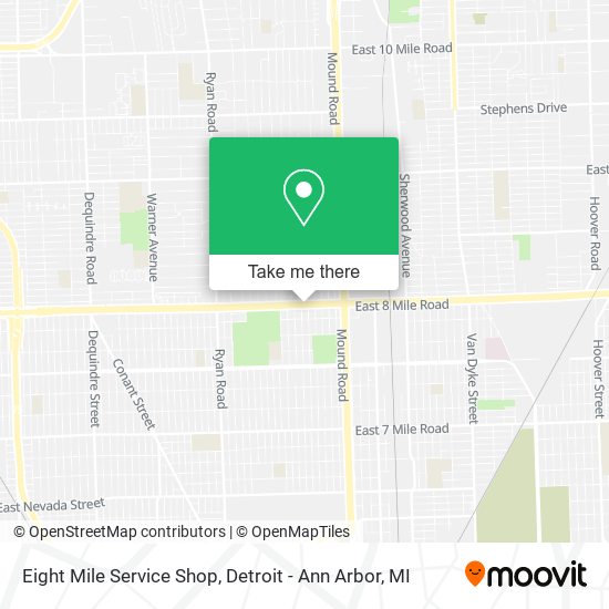 Eight Mile Service Shop map