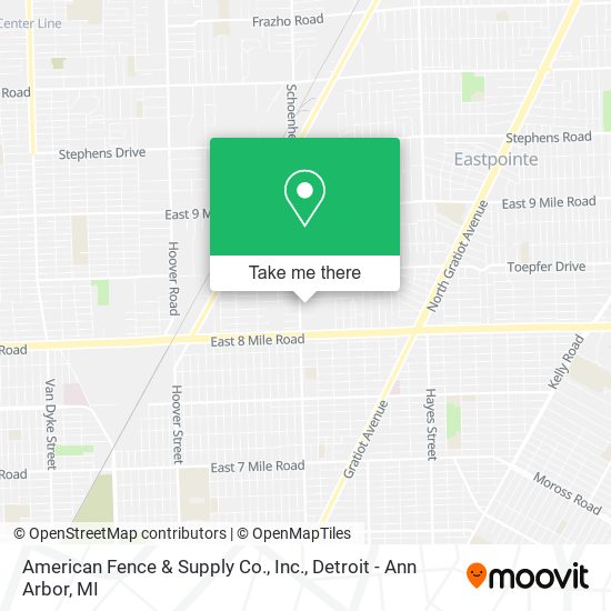 American Fence & Supply Co., Inc. map