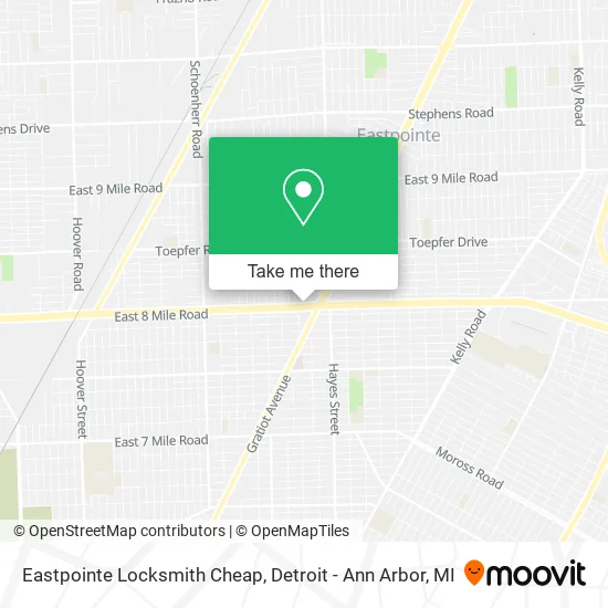 Eastpointe Locksmith Cheap map