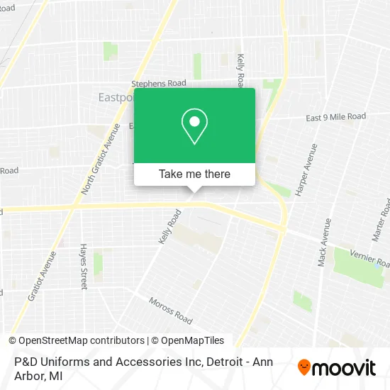 P&D Uniforms and Accessories Inc map