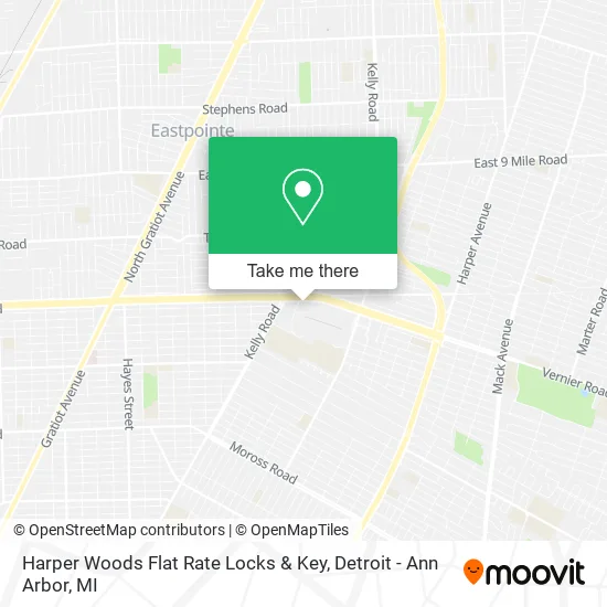 Harper Woods Flat Rate Locks & Key map