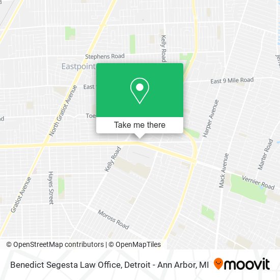 Benedict Segesta Law Office map