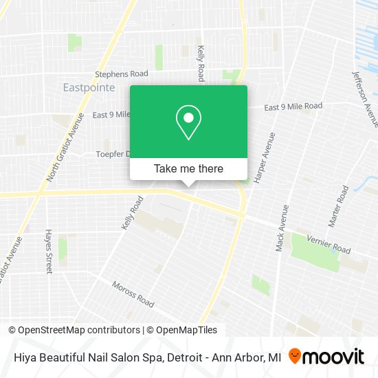 Hiya Beautiful Nail Salon Spa map