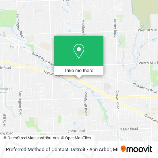 Mapa de Preferred Method of Contact