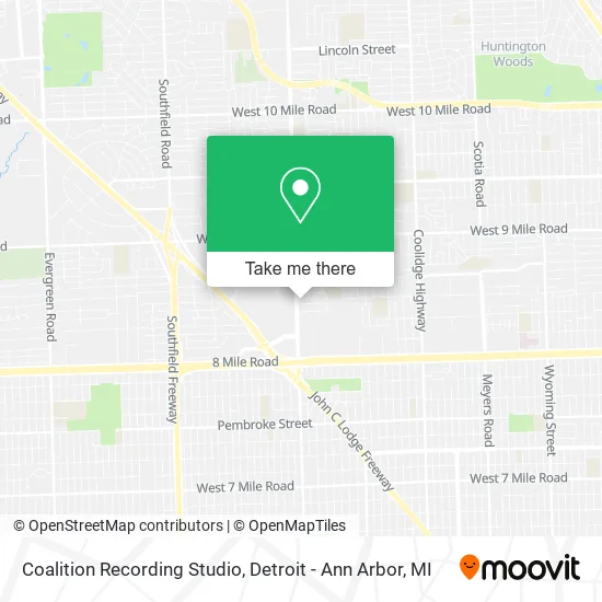 Mapa de Coalition Recording Studio