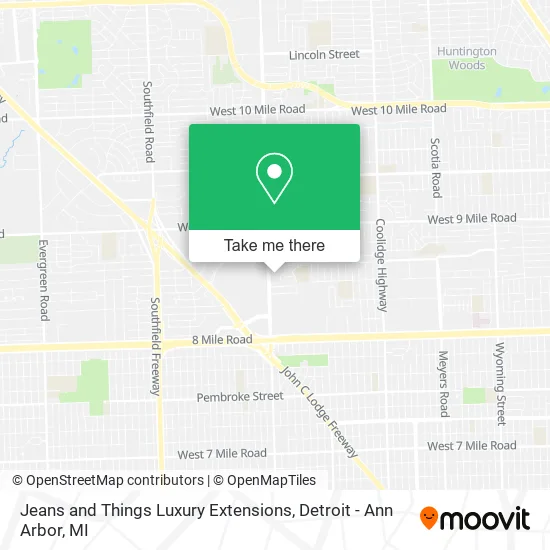 Mapa de Jeans and Things Luxury Extensions