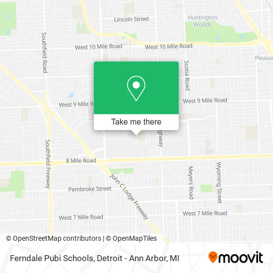 Ferndale Pubi Schools map
