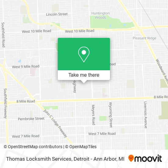 Thomas Locksmith Services map