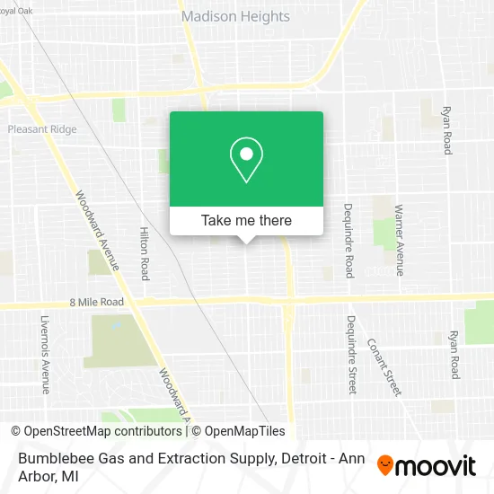 Bumblebee Gas and Extraction Supply map