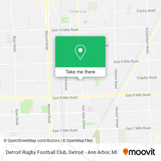 Detroit Rugby Football Club map