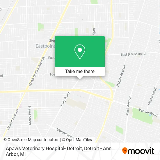 Apaws Veterinary Hospital- Detroit map