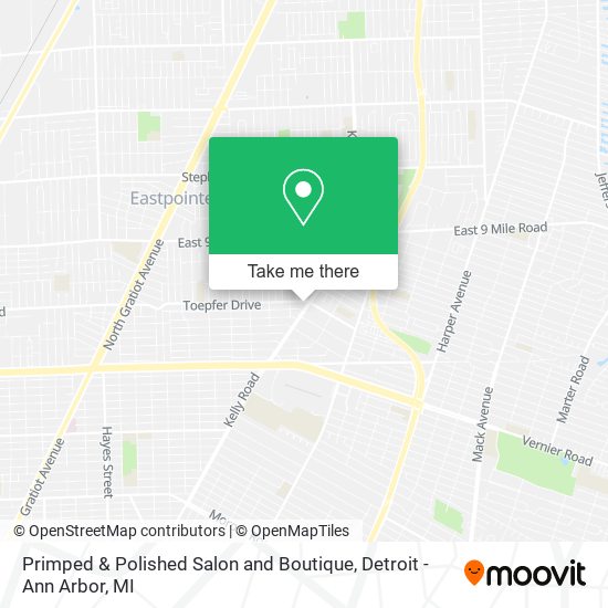 Mapa de Primped & Polished Salon and Boutique