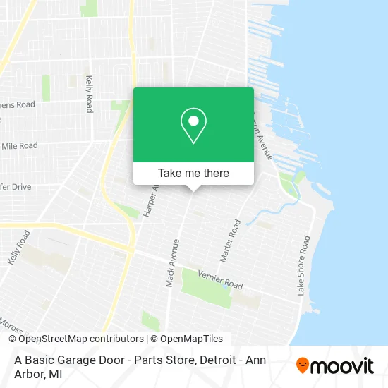 A Basic Garage Door - Parts Store map