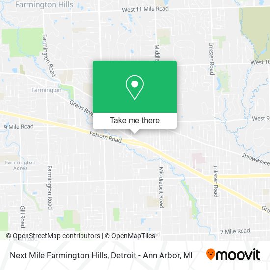 Mapa de Next Mile Farmington Hills