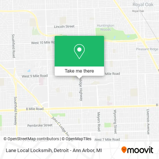Mapa de Lane Local Locksmih