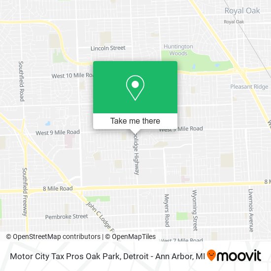 Motor City Tax Pros Oak Park map