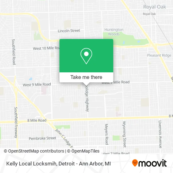 Mapa de Kelly Local Locksmih