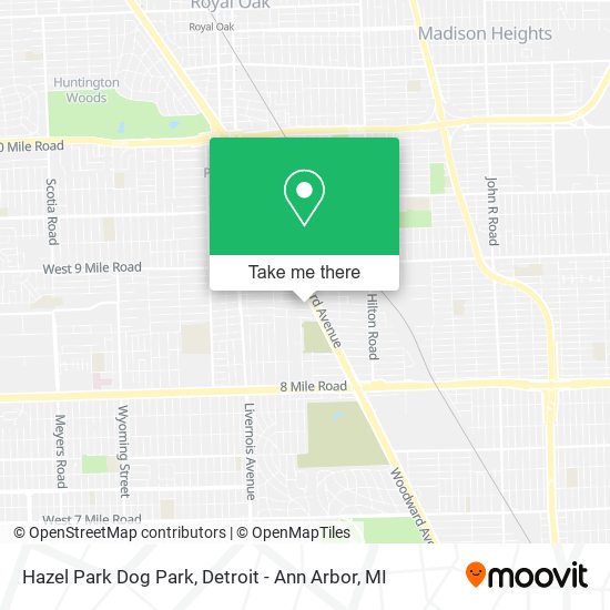 Hazel Park Dog Park map