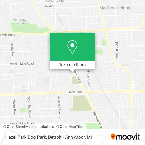Hazel Park Dog Park map