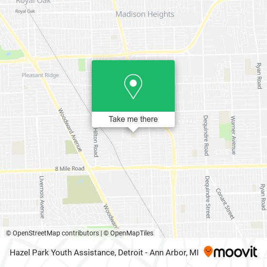 Hazel Park Youth Assistance map