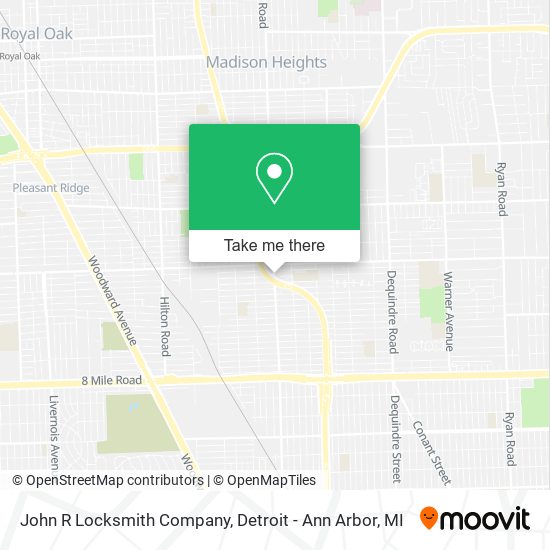 John R Locksmith Company map