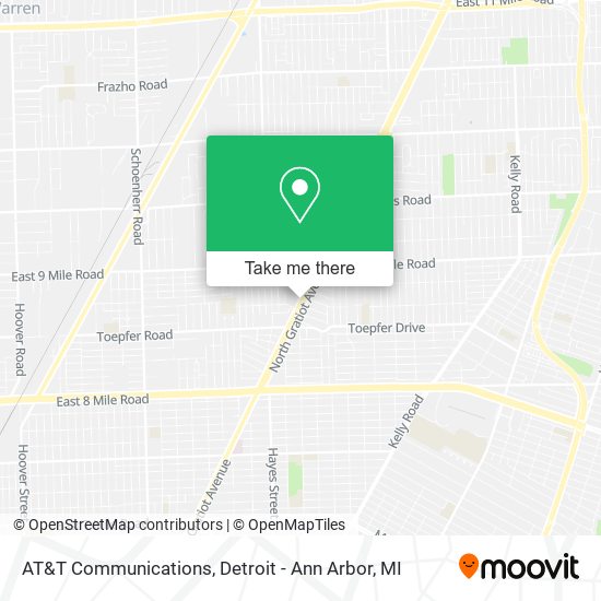 Mapa de AT&T Communications