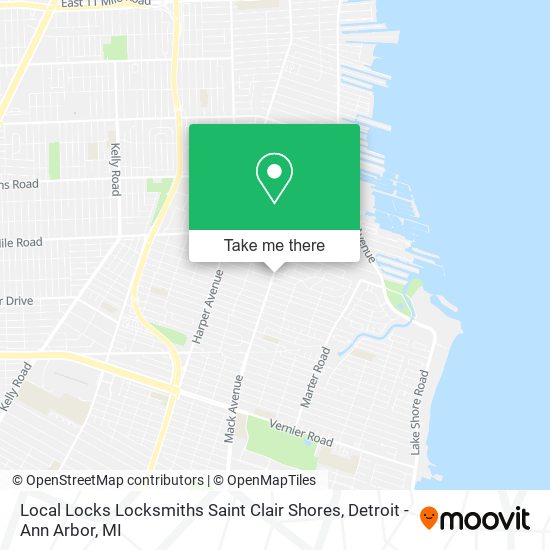 Mapa de Local Locks Locksmiths Saint Clair Shores