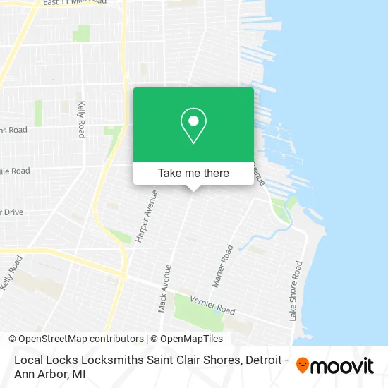 Local Locks Locksmiths Saint Clair Shores map