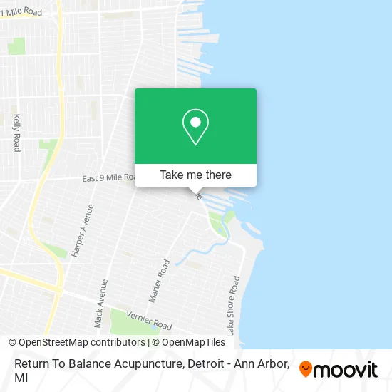 Return To Balance Acupuncture map