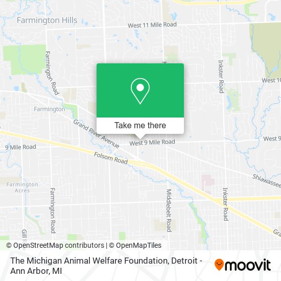 Mapa de The Michigan Animal Welfare Foundation