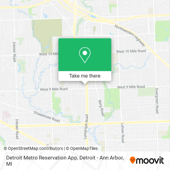 Mapa de Detroit Metro Reservation App