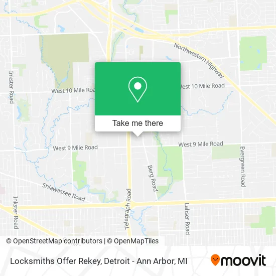 Locksmiths Offer Rekey map