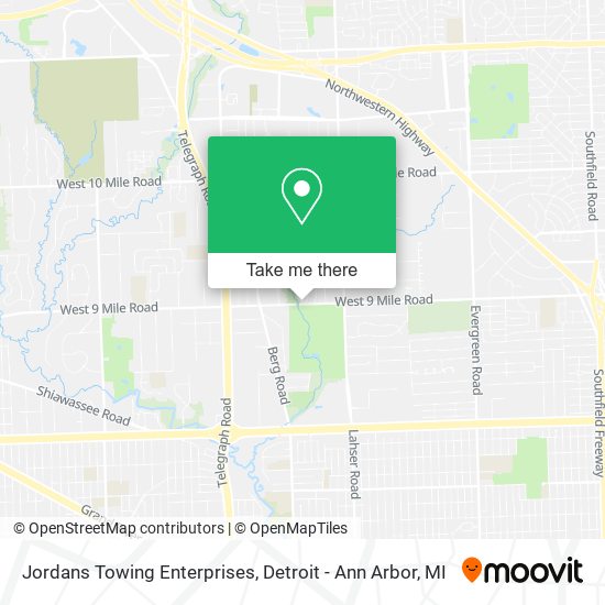 Mapa de Jordans Towing Enterprises