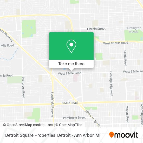 Detroit Square Properties map