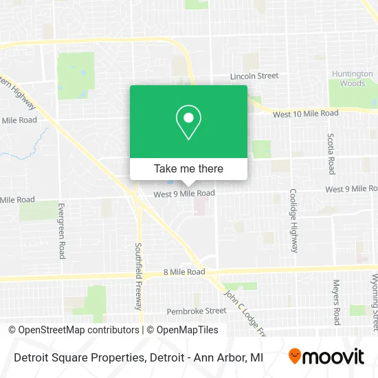 Detroit Square Properties map