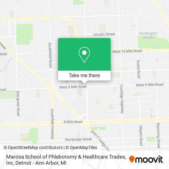 Mapa de Marosa School of Phlebotomy & Healthcare Trades, Inc