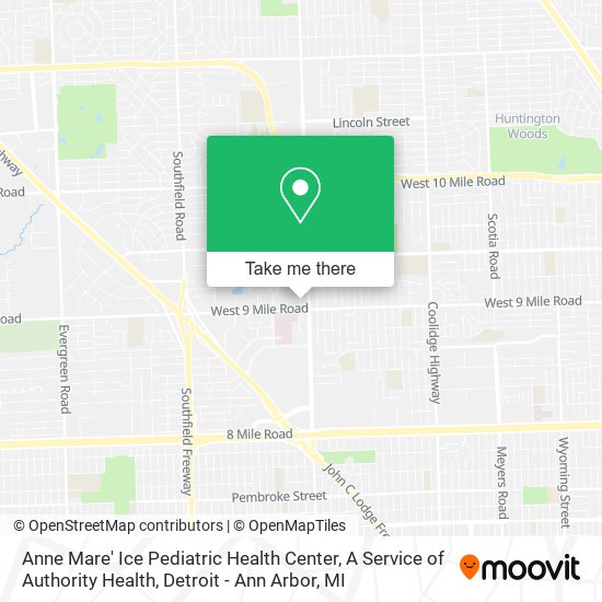 Mapa de Anne Mare' Ice Pediatric Health Center, A Service of Authority Health