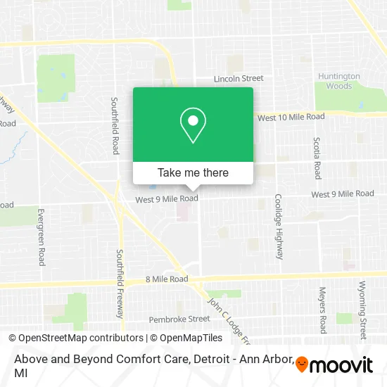 Above and Beyond Comfort Care map