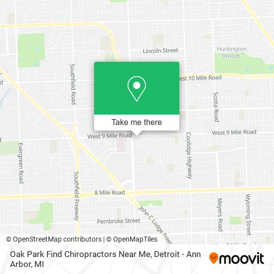 Oak Park Find Chiropractors Near Me map