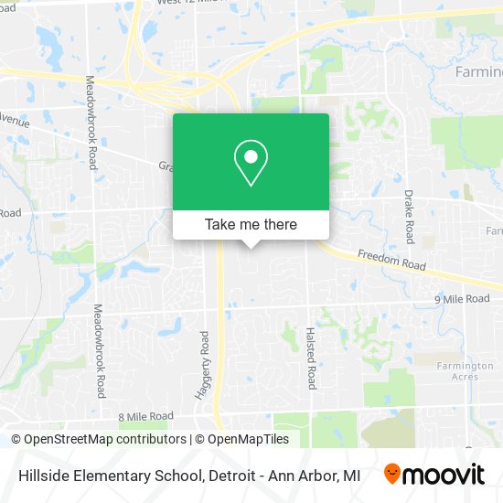 Mapa de Hillside Elementary School