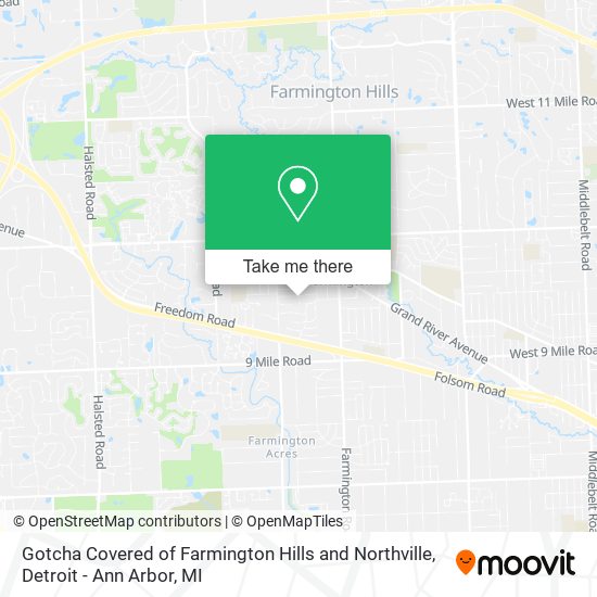 Mapa de Gotcha Covered of Farmington Hills and Northville