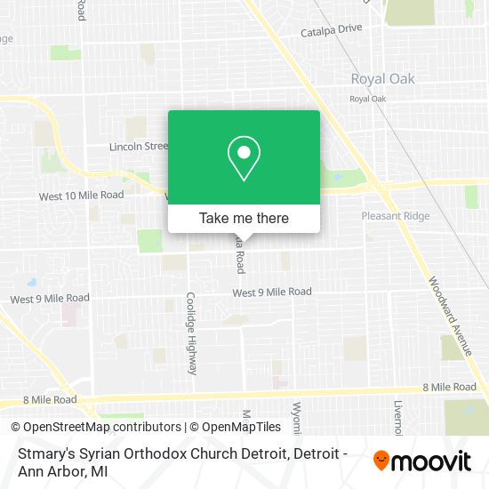 Mapa de Stmary's Syrian Orthodox Church Detroit