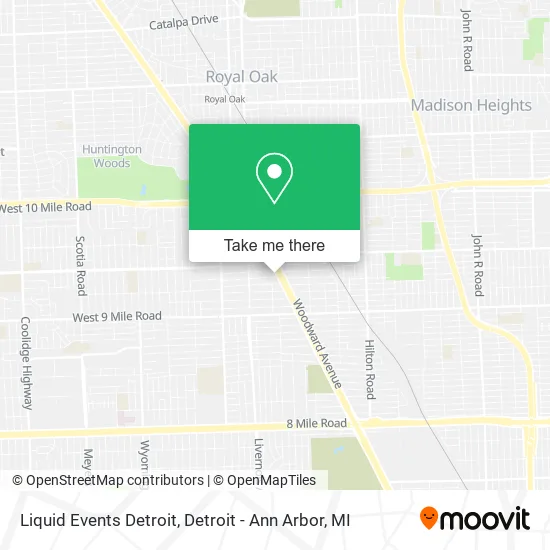 Liquid Events Detroit map